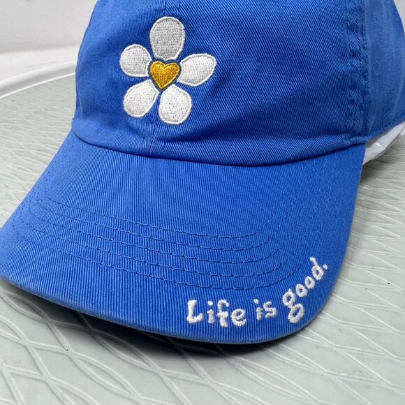 Life is Good Bold Heart Flower Chill Cap Kids L/XL Adjustable Strap Cotton NEW - Picture 3 of 9